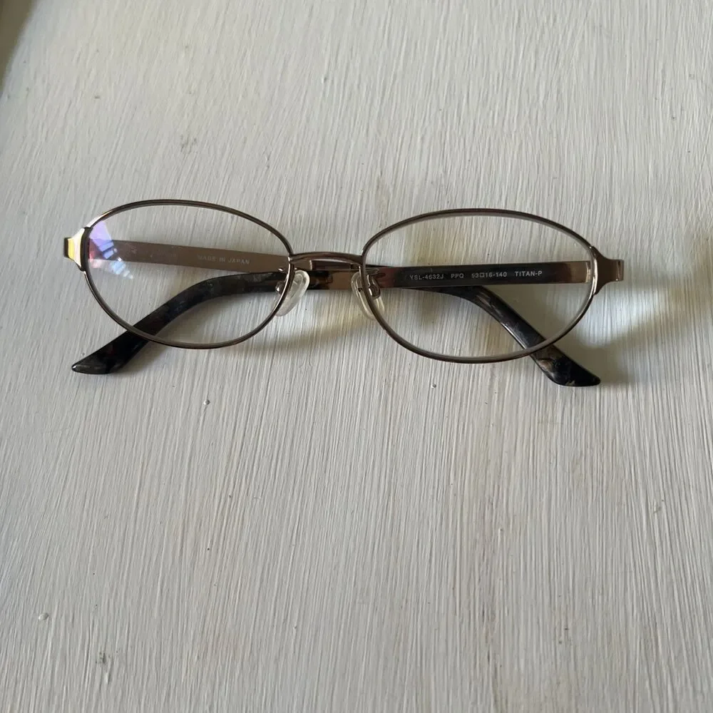 Yves Saint Laurent YSL 4632J Eyeglass Frame 53 16 140 Titanium Rose Gold VTG